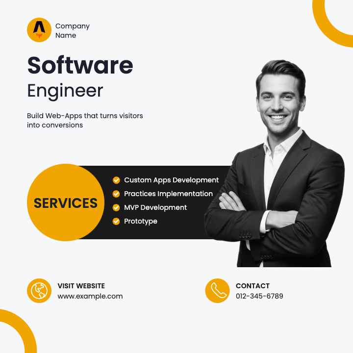 Developer Card Template | Templates - snappify