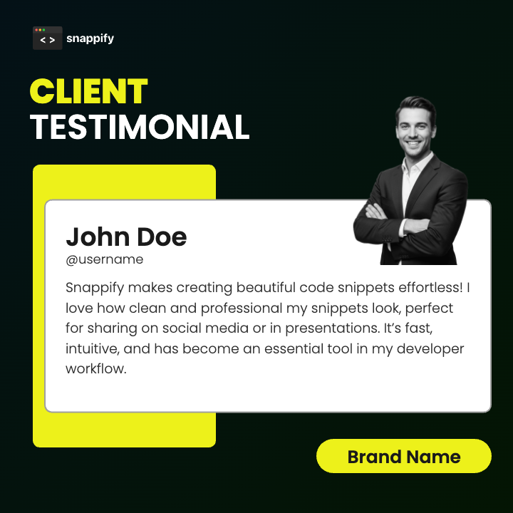 Client Testimonial Template – Make Reviews Stand Out | Templates - snappify